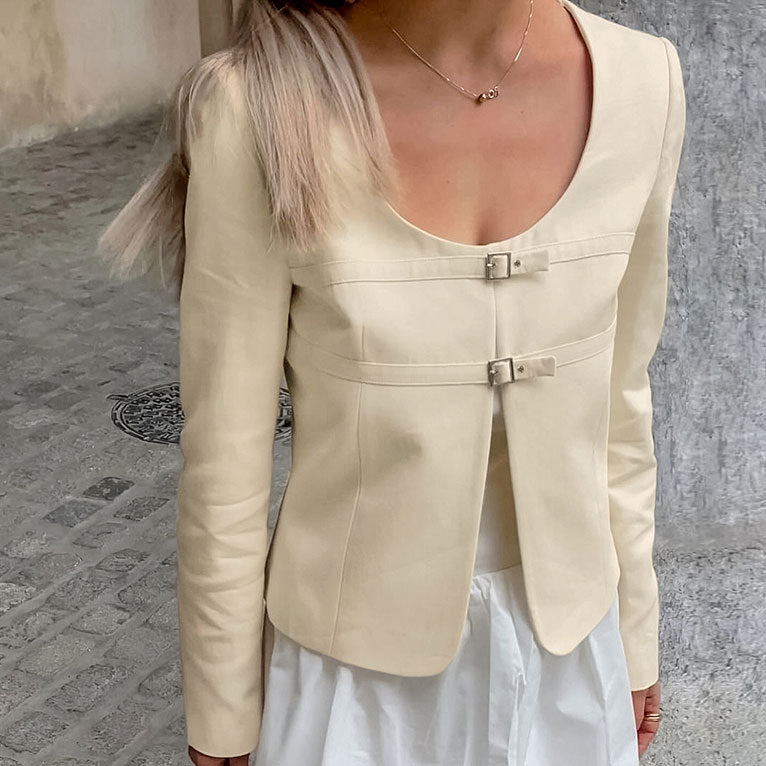 European And American Style Fashionable All-match Short Top