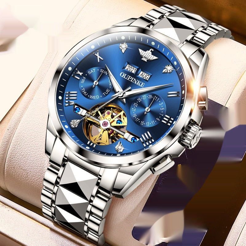 Hollow Automatic Mechanical Tide Waterproof Men's Watch