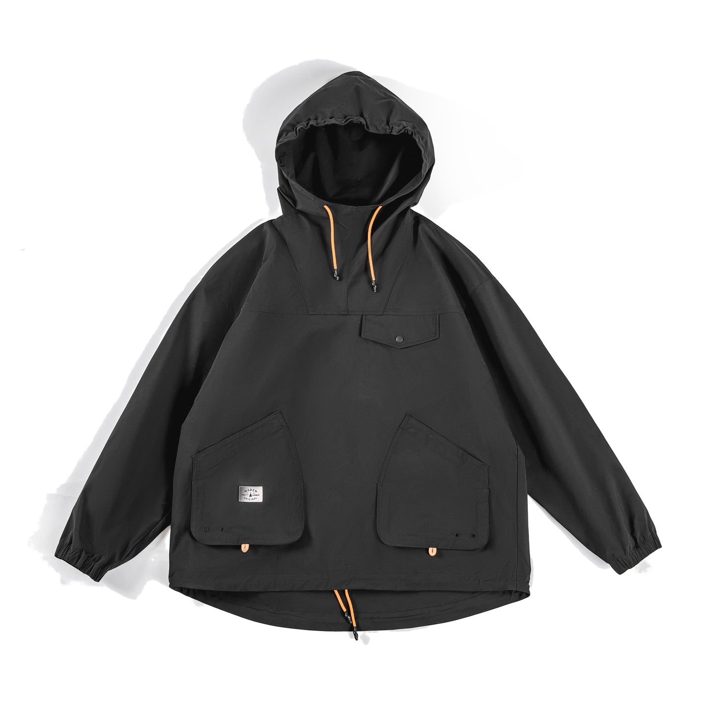 Outdoor Multi-pocket Hooded Jacket Windproof Baggy Coat