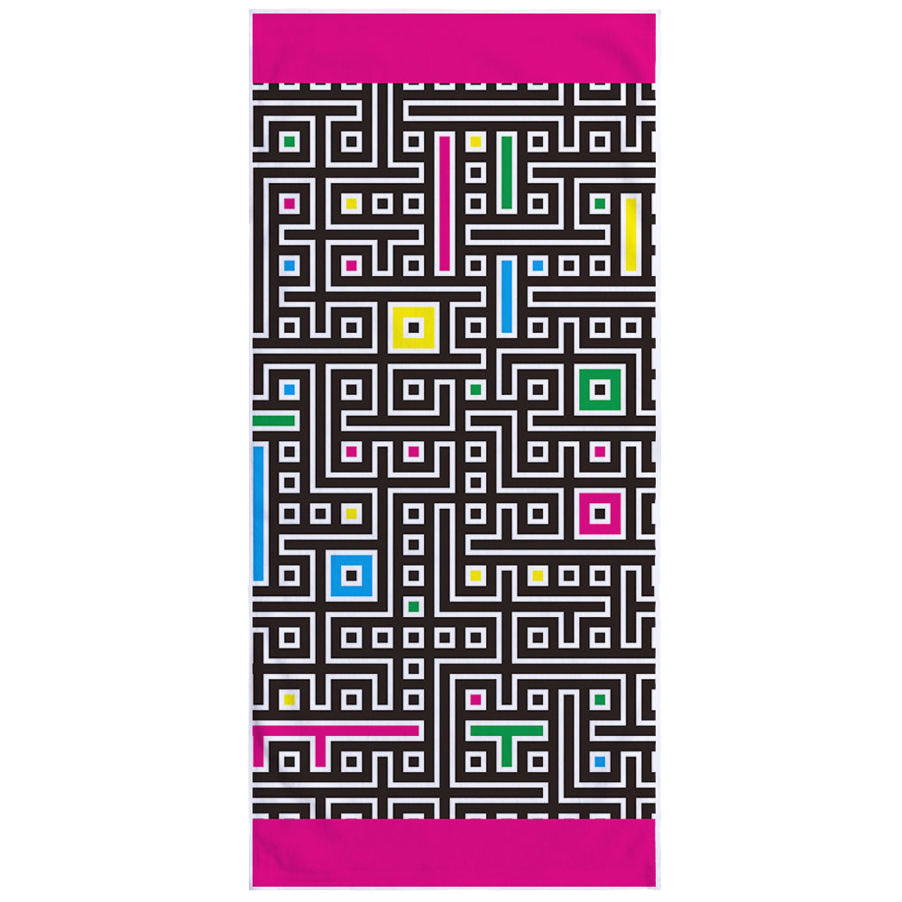 Microfiber Square Print Beach Towel