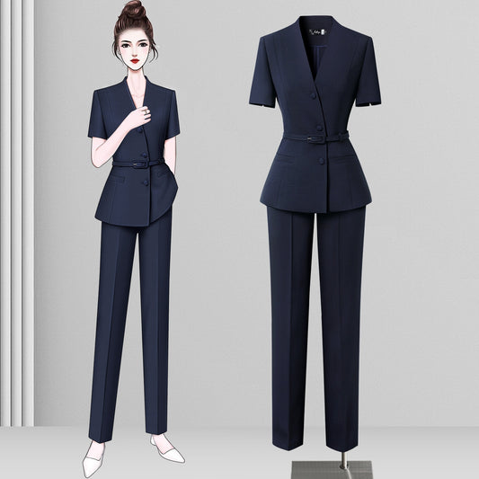 Short Sleeve Suit Women's Summer Thin Business Wear