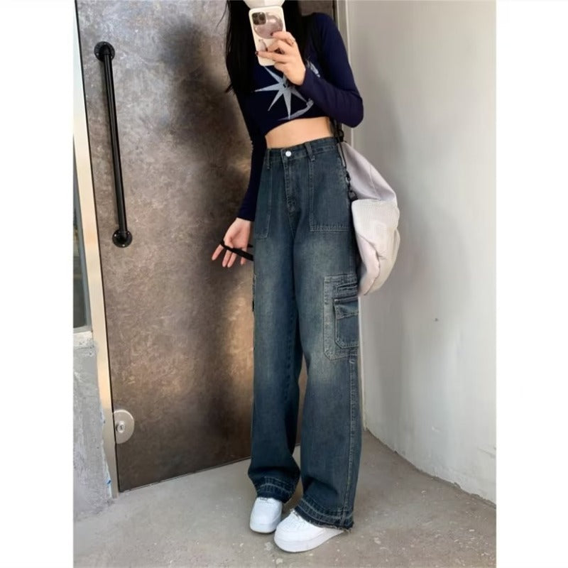 Moderne Retro Små Jeans Til Kvinder