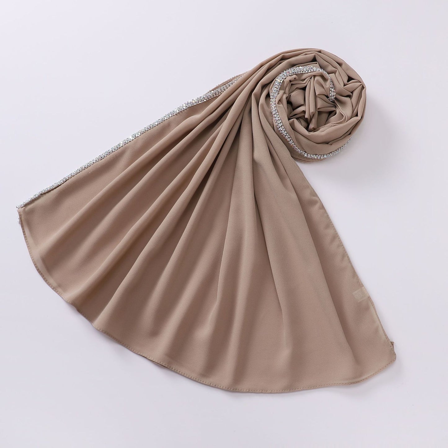 Bright Diamond Long-edged Malaysian Scarf Chiffon Scarf