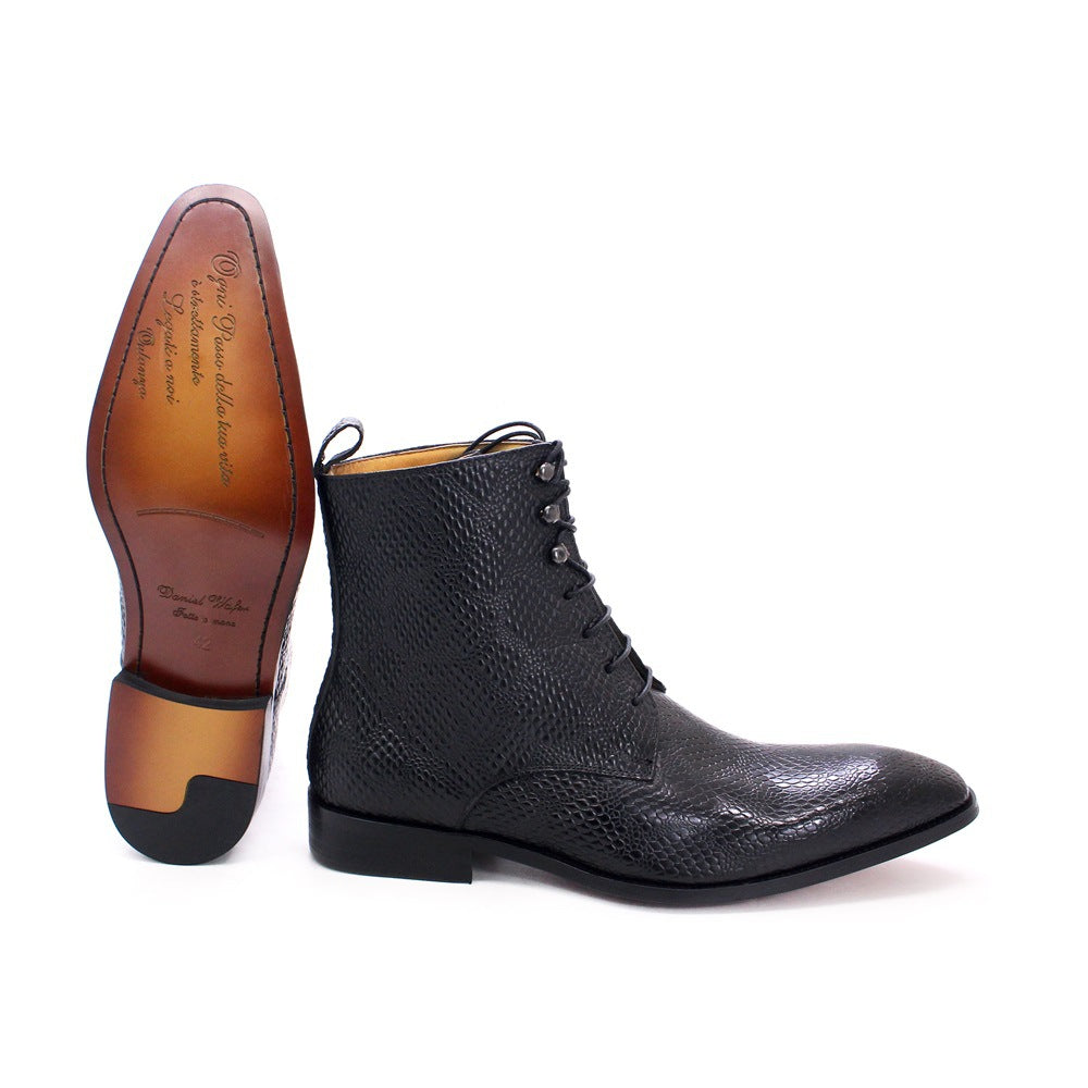 Trendy Men's Shoes Leather Fashion Pointed Toe