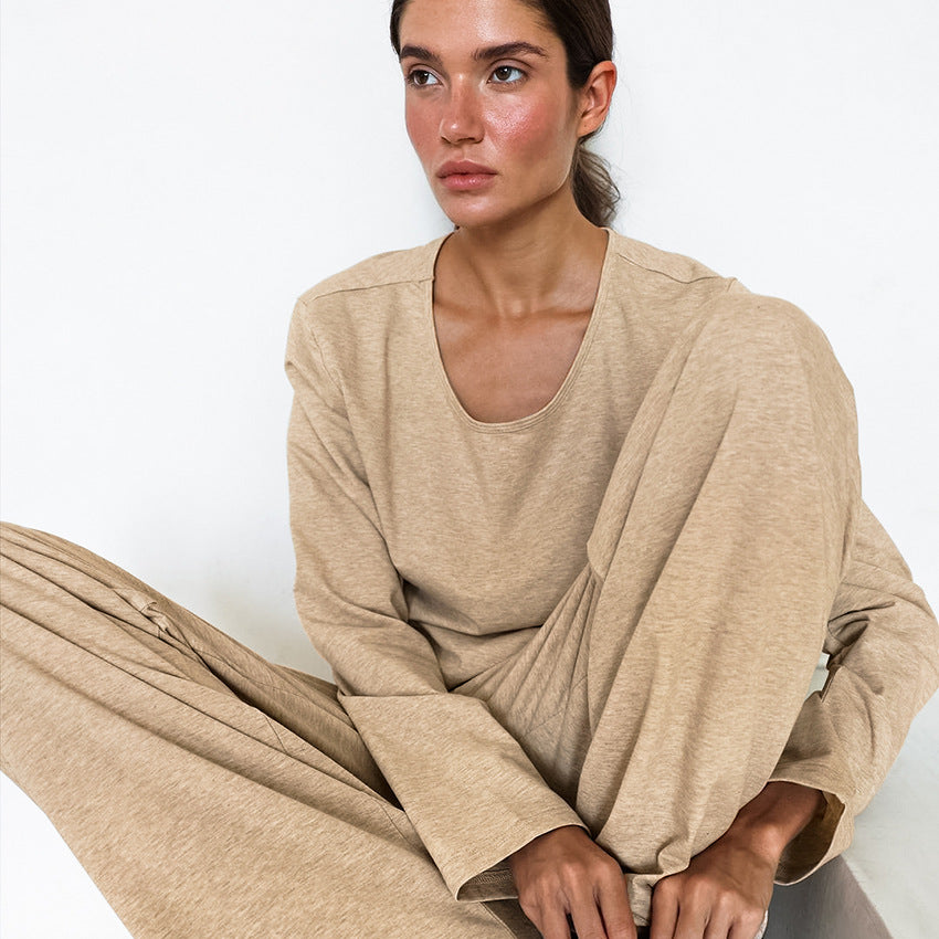 Loose-fitting Long-sleeve Pants Pajama Set
