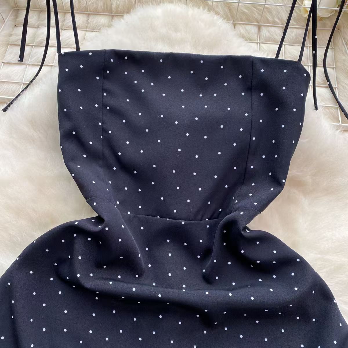 Stylish Polka-Dot Slip Dress For Women
