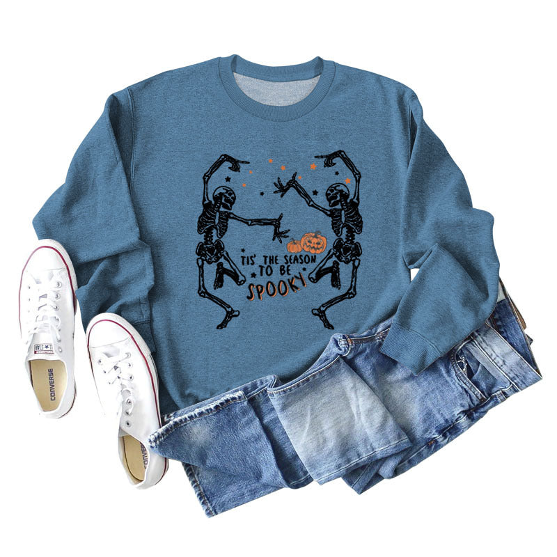 European And American Letter Print Loose Long Sleeve Sweatshirt