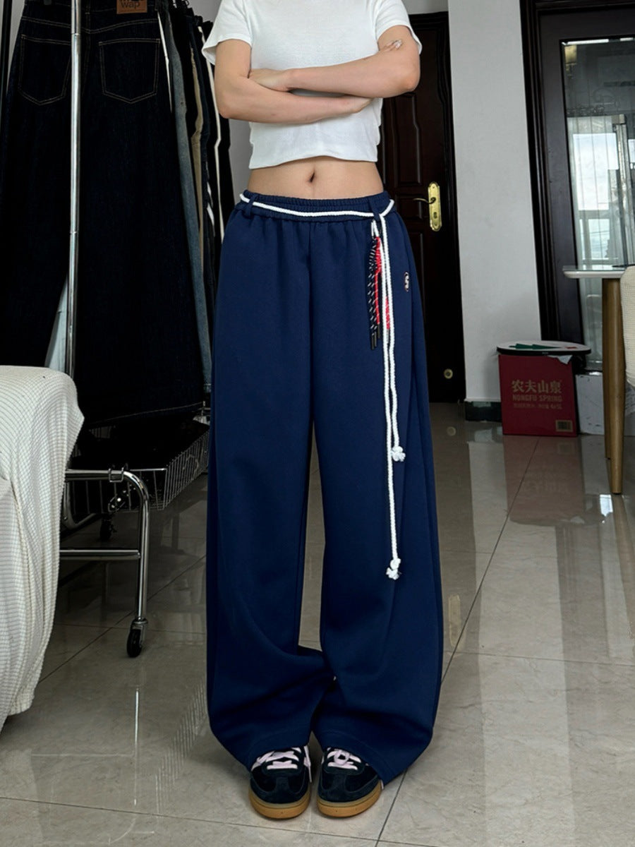 Track Sweatpants Straight Hip Hop Wide Leg Casual Trousers