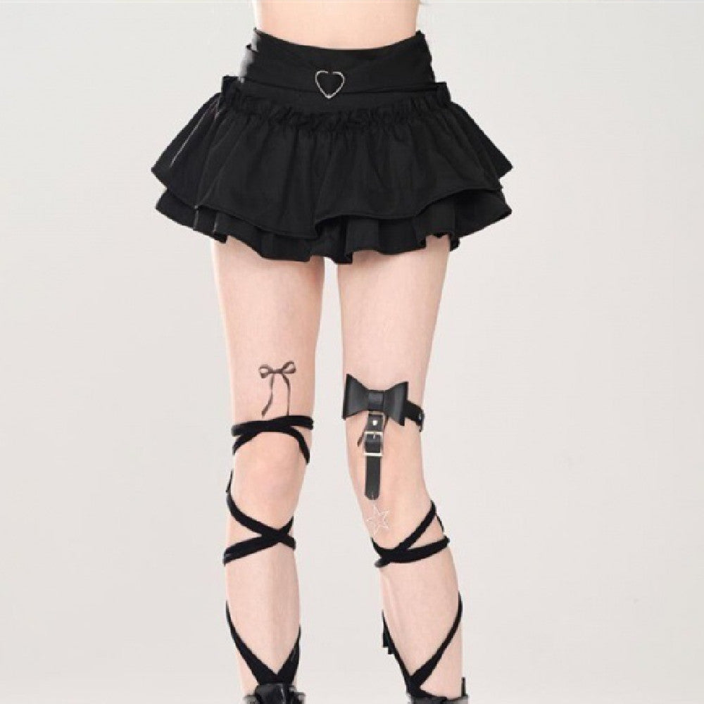 line Summer Puffy Skirt Slimming Cake Skirt Short Skirt