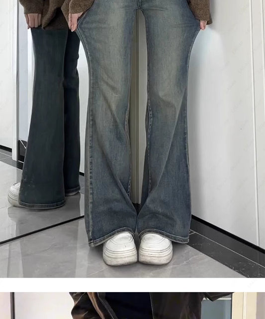 American-style Retro Skinny Jeans High Waist Slimming Without Leg Sticking