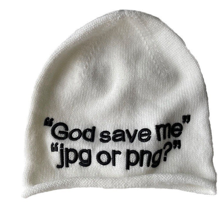 Fashion Letter Curling Pile Heap Cap