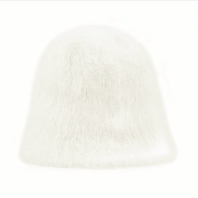 Cute Fluffy Rabbit Hair Fisherman Hat