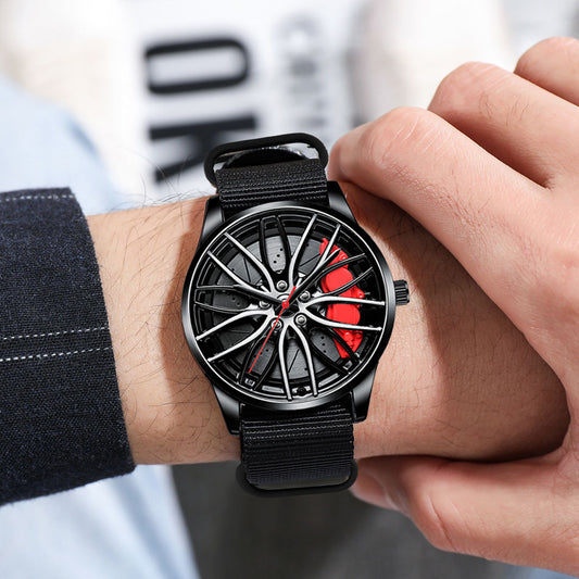 Nylon Wheel Hubs Creative Quartz Watch Men's Watch