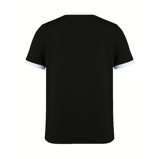Women's Summer Color-matching Round Neck Short-sleeved Casual T-shirt
