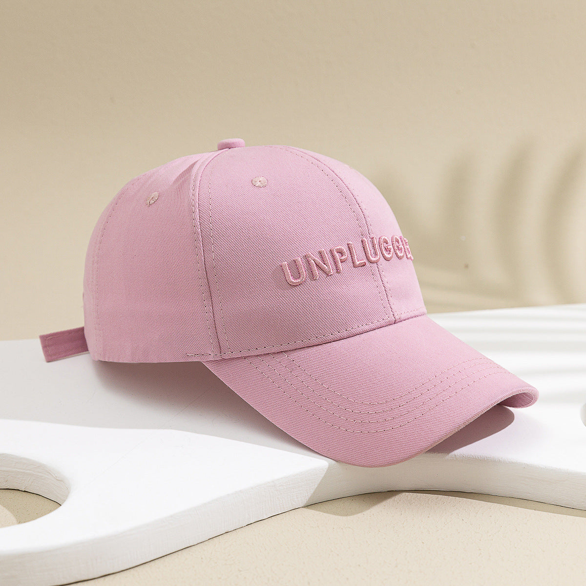 Women's Fashion All-matching Sun-proof Three-dimensional Letter Monochrome Baseball Cap