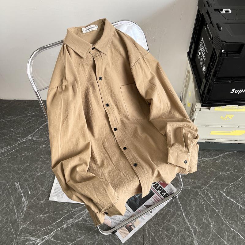 Men's Hong Kong Style Trendy Loose Casual Shirt
