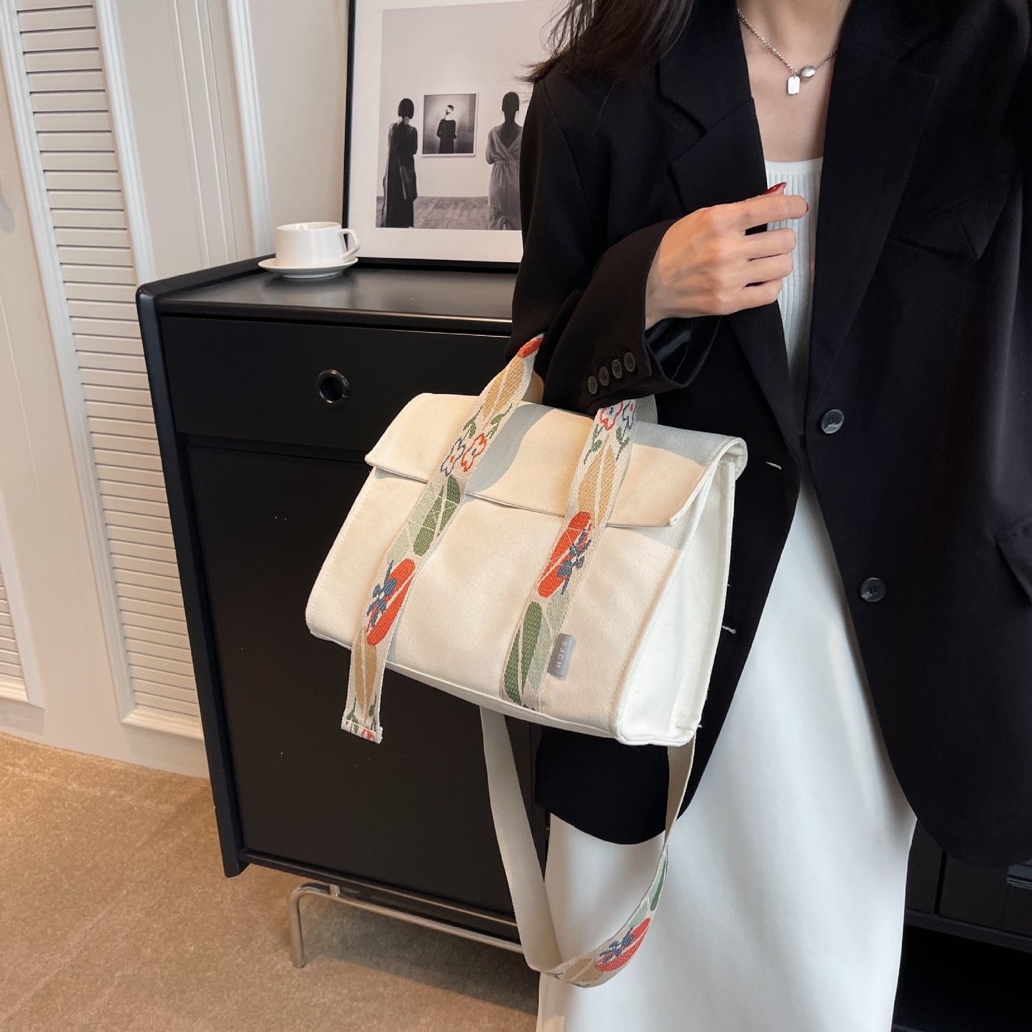 Large Capacity Canvas Bag All Match Crossbody