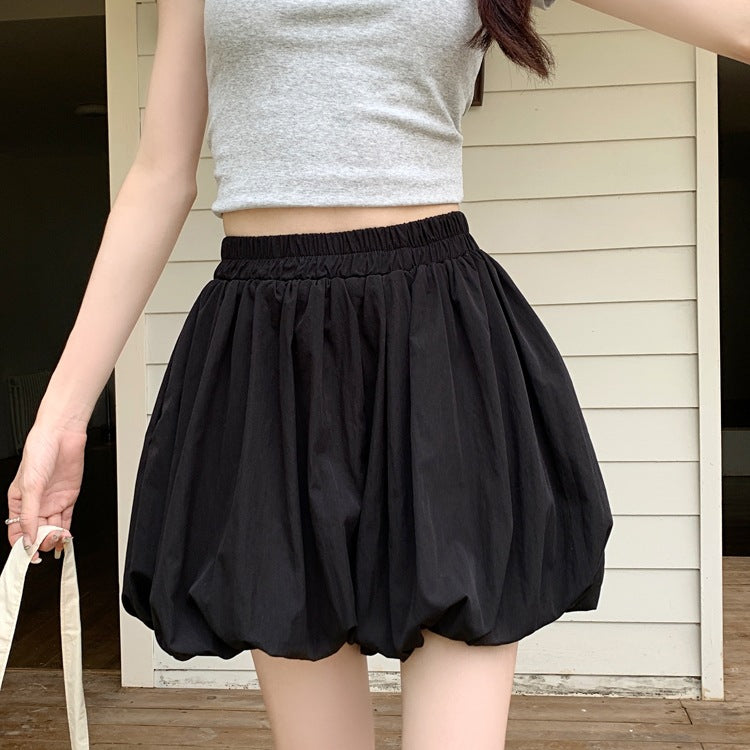 Fashionable And Versatile Puff Bud Short Skirt For Women