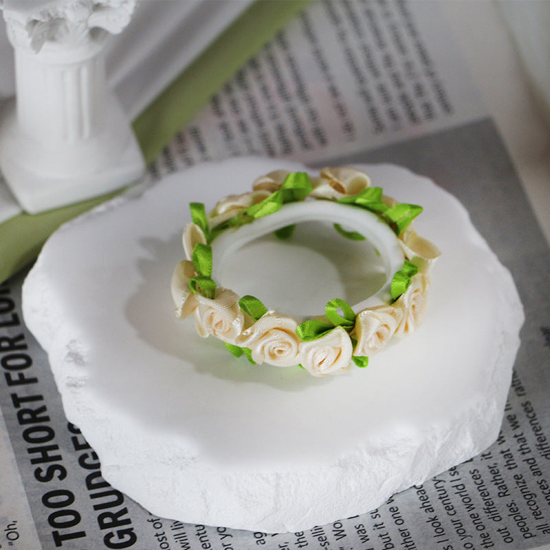 Floral Towel Hair Ring For Women