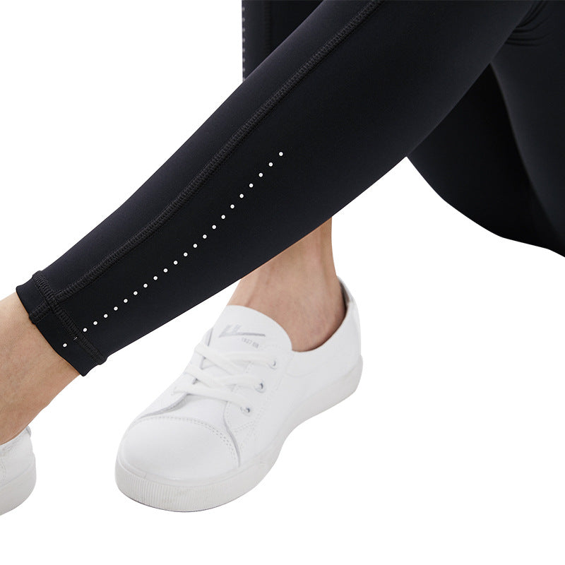 Women's Side Polka Dot Pocket High Waist Skinny Pants