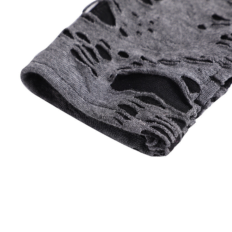 Halloween Black Grey Punk Style Cos Costume Props Finger Gloves