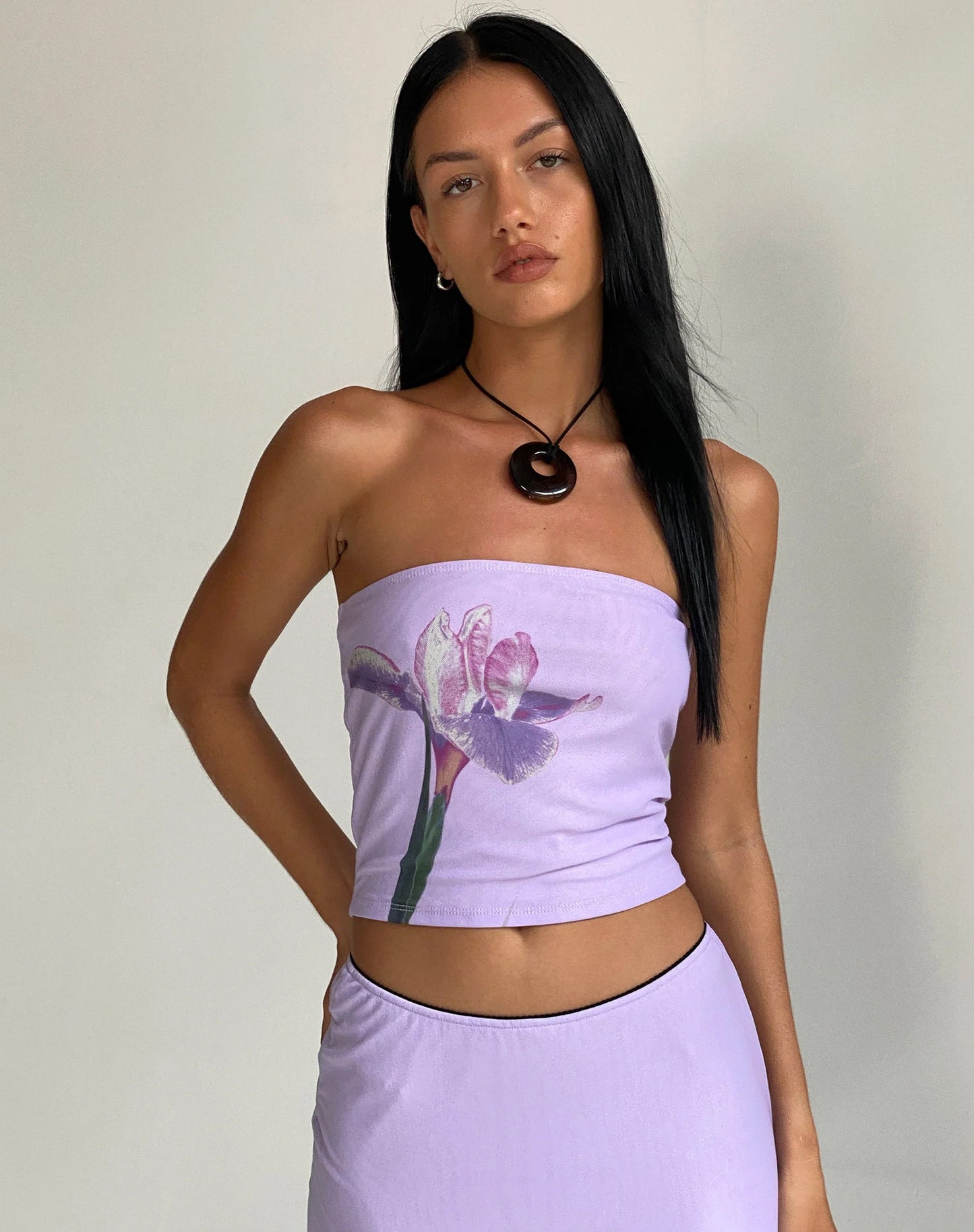 Y2k Print Tube Top Kort Vest Europæisk Og Amerikansk Sød Og Krydret