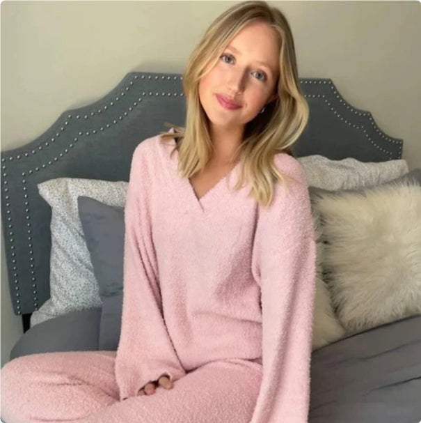 Loose Leisure Pullover Long Sleeve Two-piece Sweater