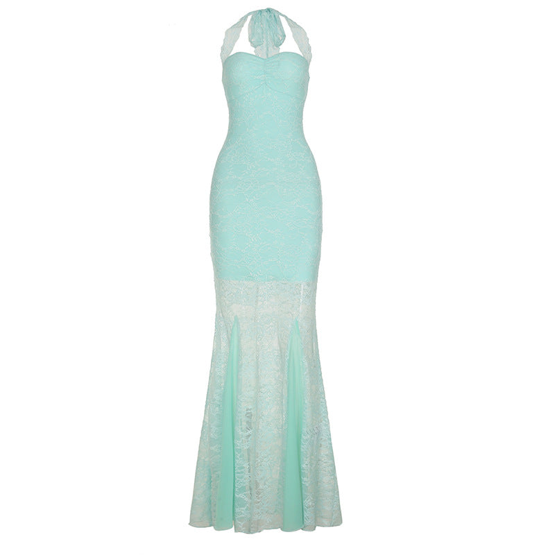 Hip Lifting Semi-permeable Mesh Long Dress