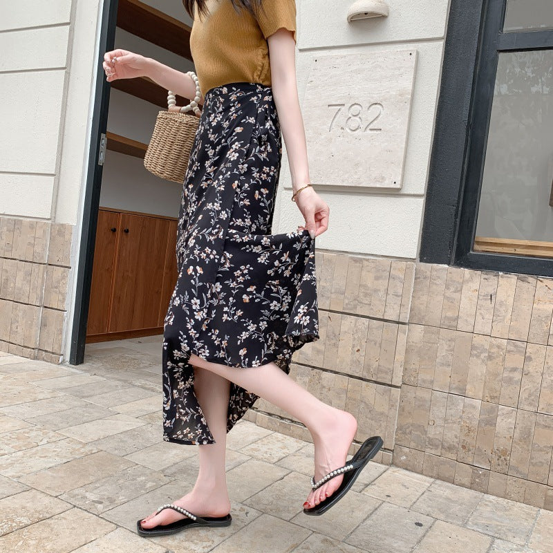Real Shot Sun-proof Floral Skirt With Various Colors