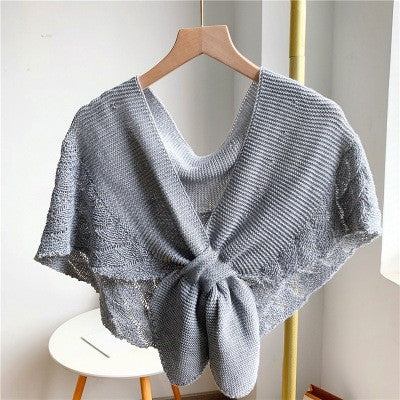 Fishtail Shawl Socialite Style Cervical Support Knitted Air-conditioned Room Detachable Collar