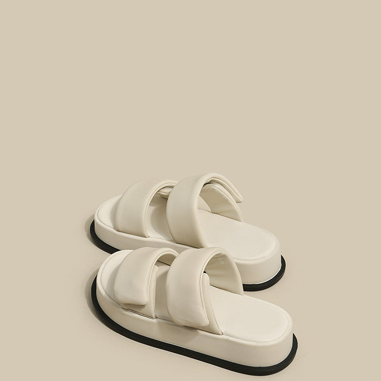 Women's New Thick-soled Velcro Outer Wear Niche Sandals