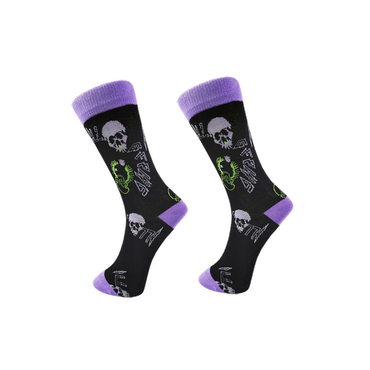 Trend In Tube Socks Street Skateboard Cartoon Cotton