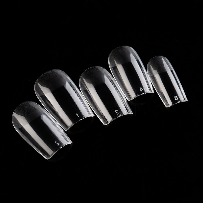 High Quality Transparent Seamless Square Long Ballet Frosted Fake Nails