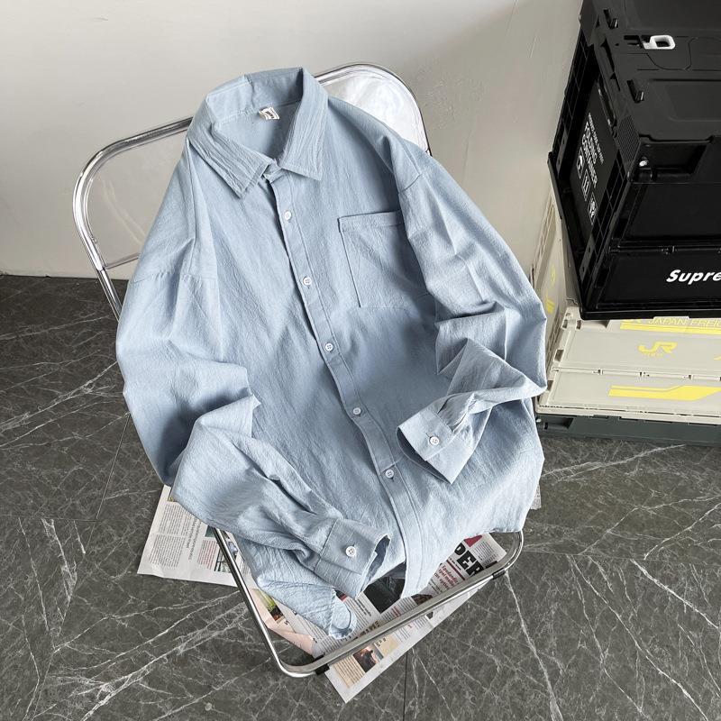 Men's Hong Kong Style Trendy Loose Casual Shirt