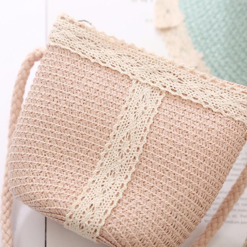 Summer Beach Sunshade Parent-Child Big Brim Straw Hat Bag Set