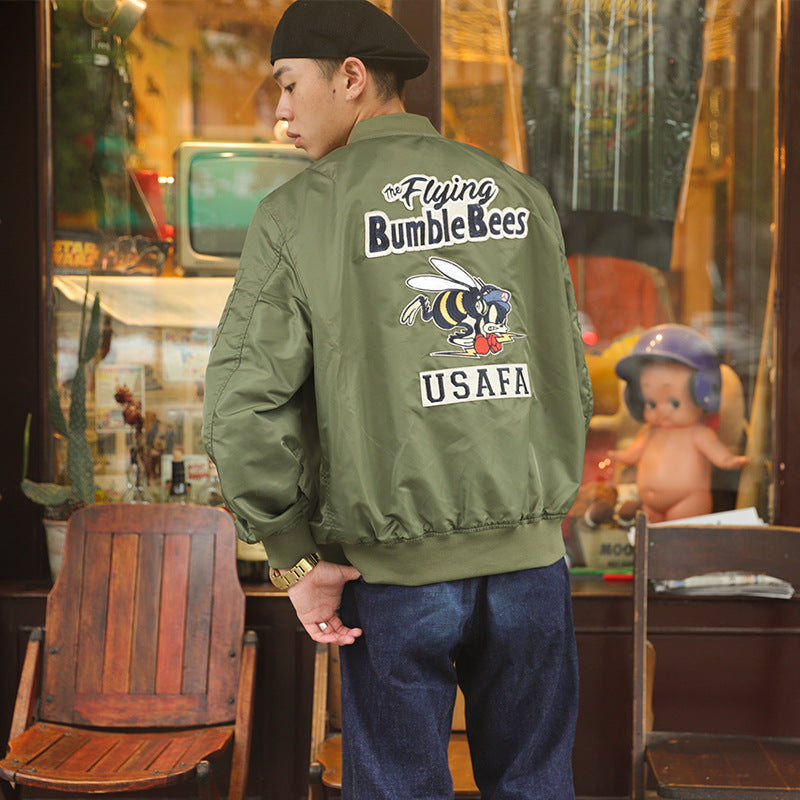 Pilot Jacket Baseball Uniform US Navy Embroidery Men