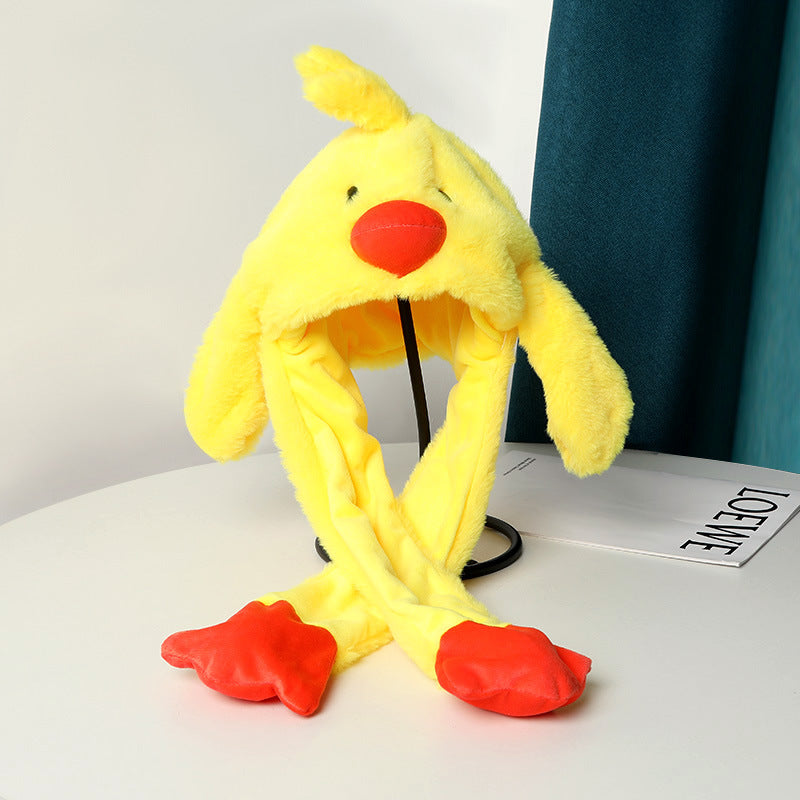 Warm Plush Moving Ear Hat