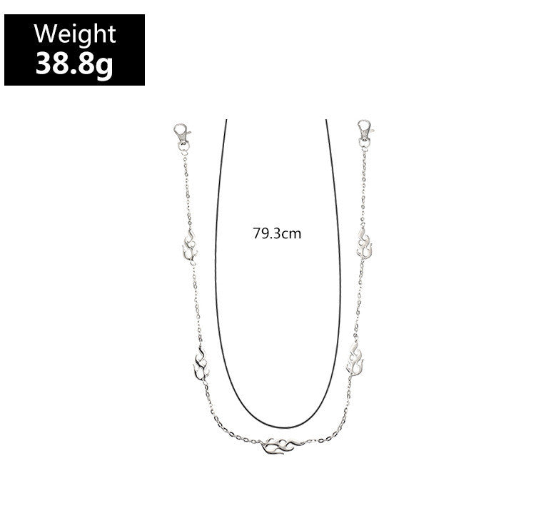 Creative Resin Love Small Mushroom Multilayer Body Chain Women