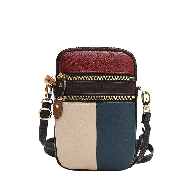 First Layer Leather Phone Bag Female
