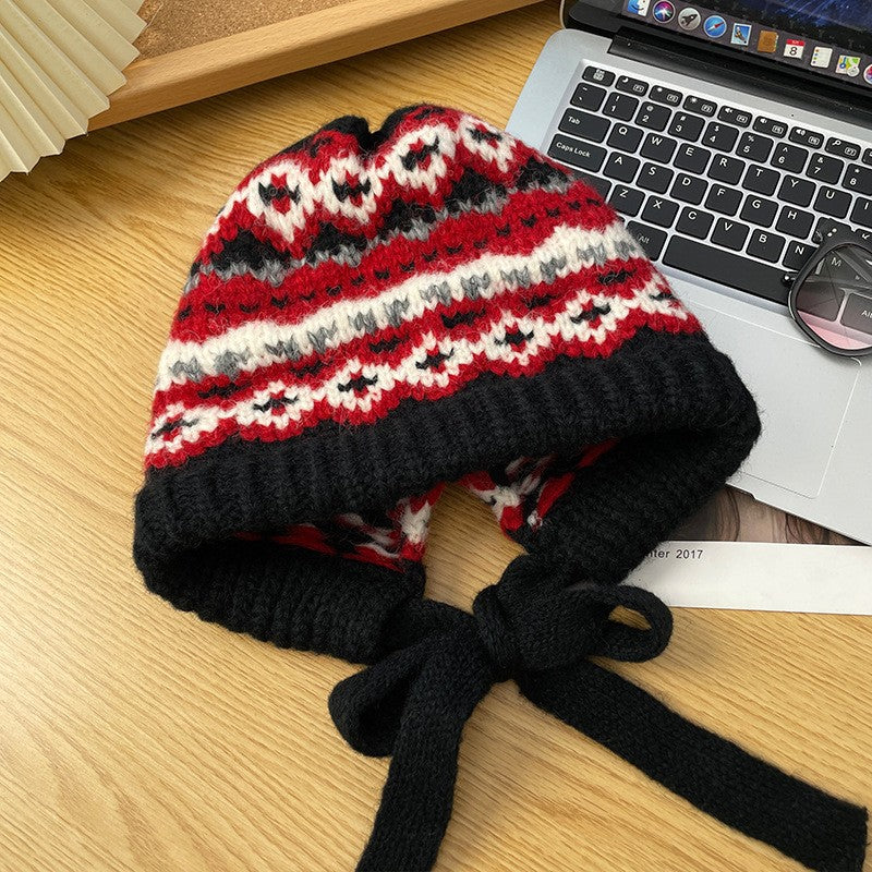 Winter Vintage Hat Bag Cap Warm Ear Protection Wool Hat