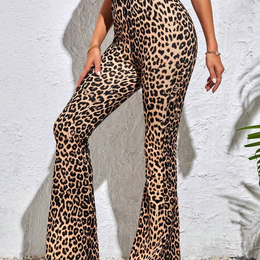 European And American Autumn And Winter Women's Sports Leopard Print Yoga Pants