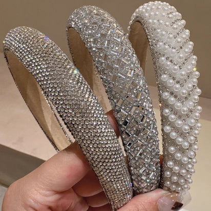 Heavy Industry Shiny Full Diamond Sponge High Skull Top Headband