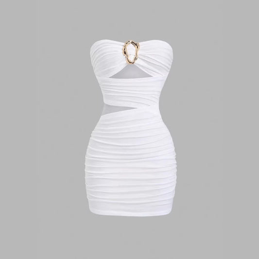 Sexy Stylish Sheer Form-fitting Tube Dress