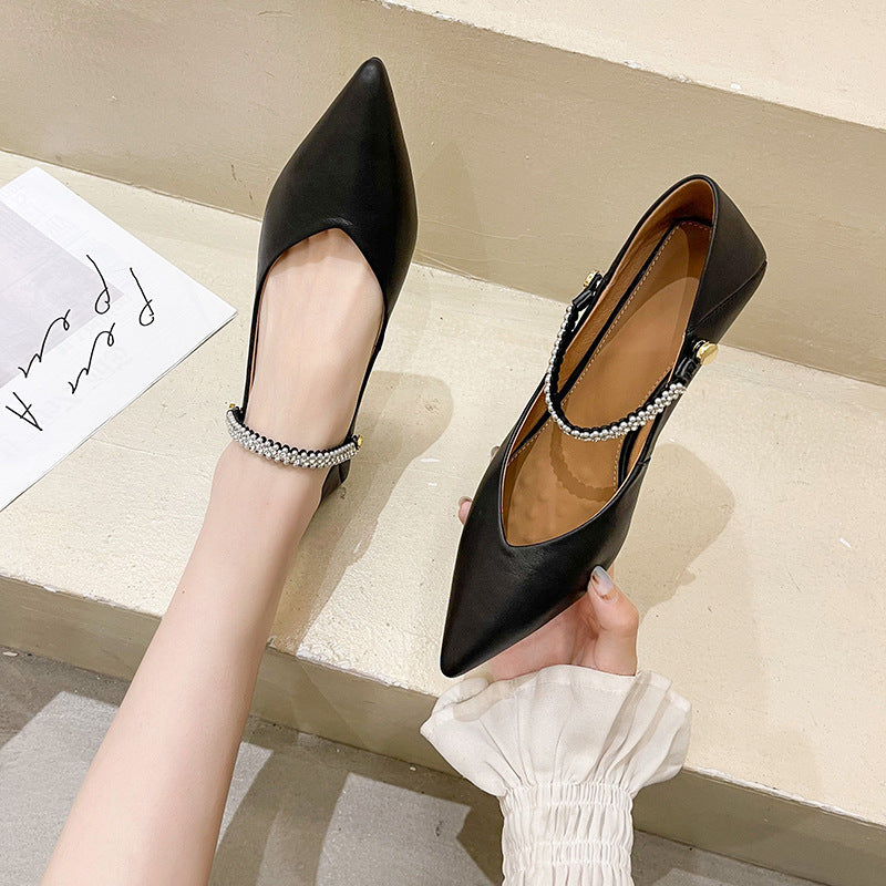 Women's First Layer Cowhide High Heels