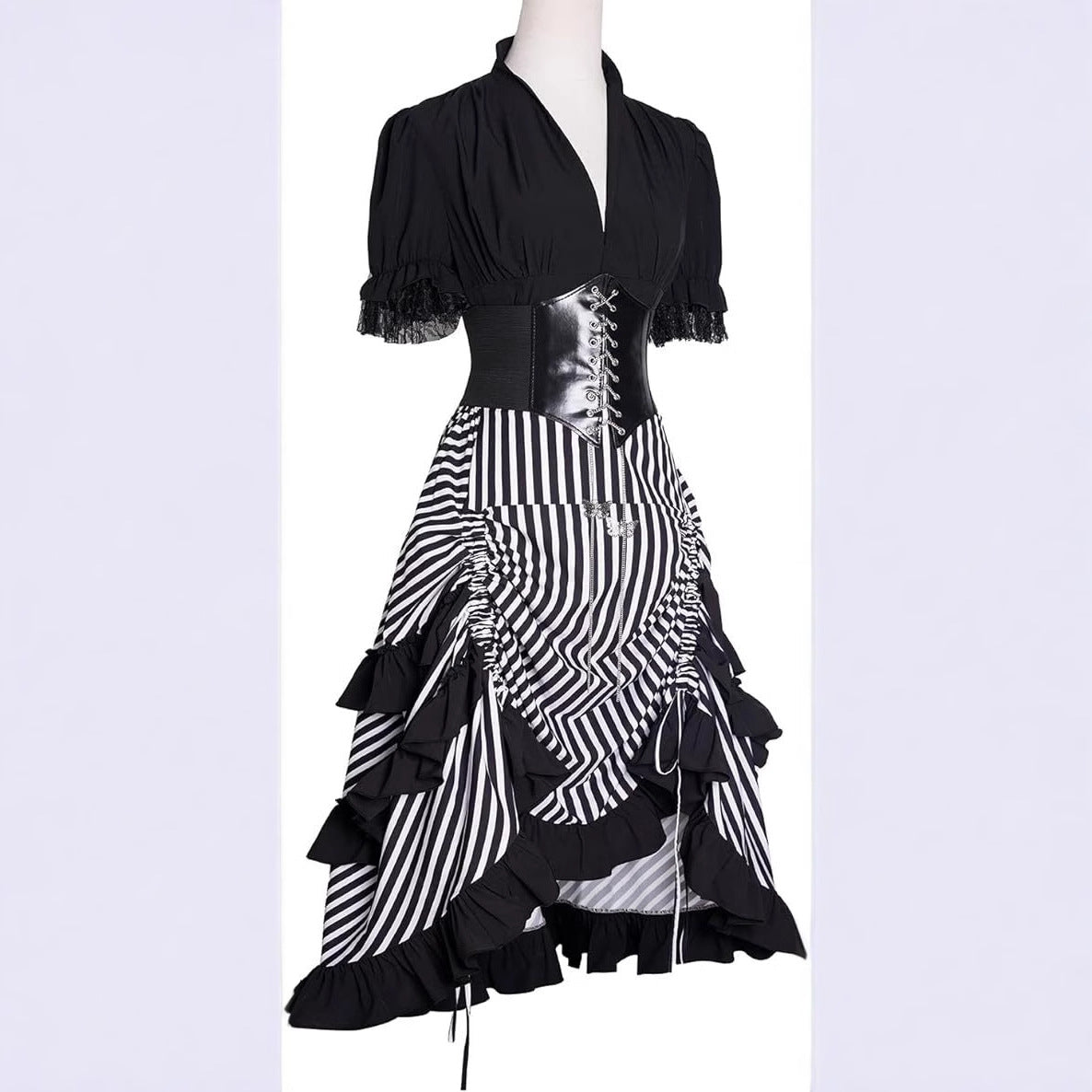 Artistic Retro Steampunk Gothic Skirt Set