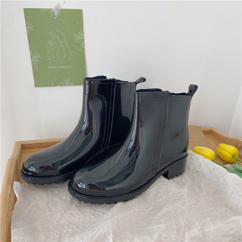 Women's Non-slip Rain Boots Mid-to-short Fashion Outer Wear