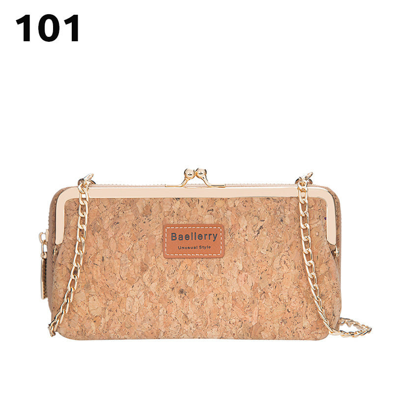 Women's Fashion Cross Section Print Multifunctional Zipper Shoulder Crossbody Bag