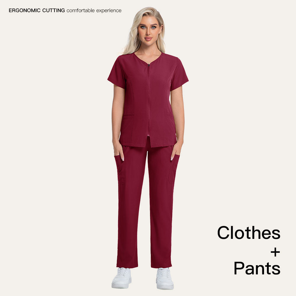 Separate Scrub Suit With Short Sleeves