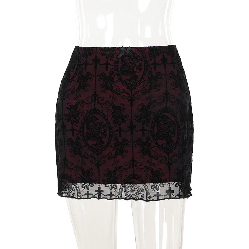 Women's Velvet Double-layer Skirt