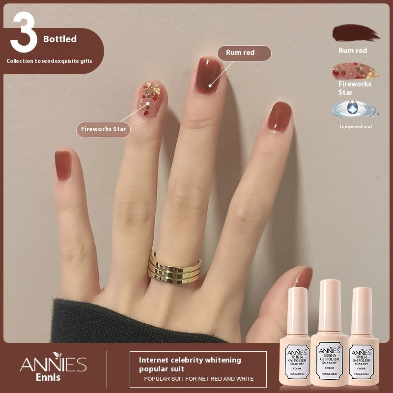 Women's Three-color New Ice Jelly Nude Color Gel Nail Polish Suit